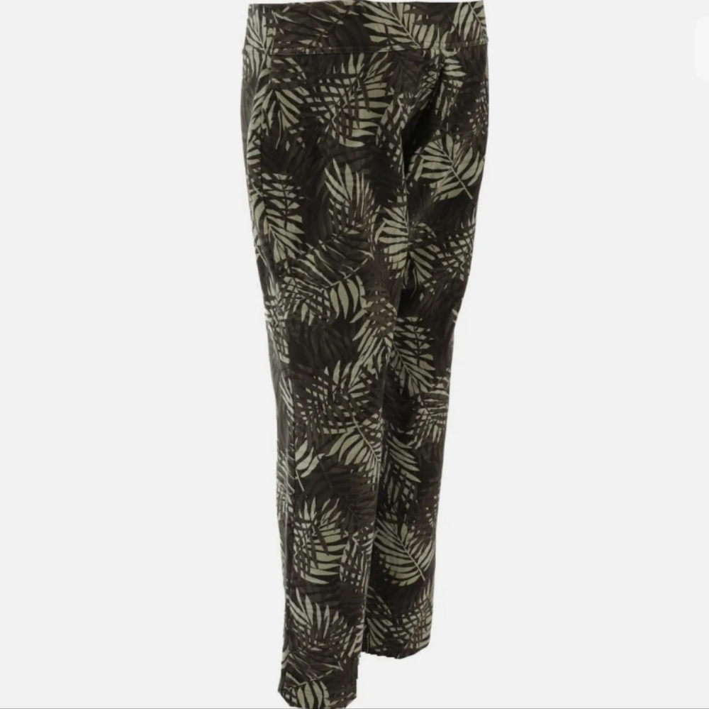 Lands' End Women's Tropical Palm Starfish Slim Leg Leggings Size Medium Petite - Picture 9 of 15